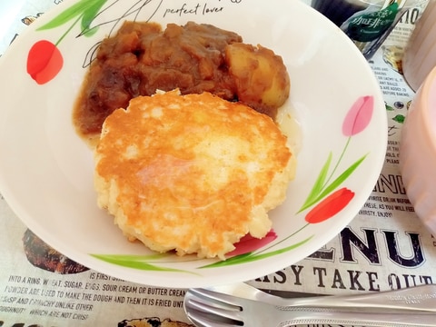 グルテンフリー!米粉と豆腐のハニーチーズナン